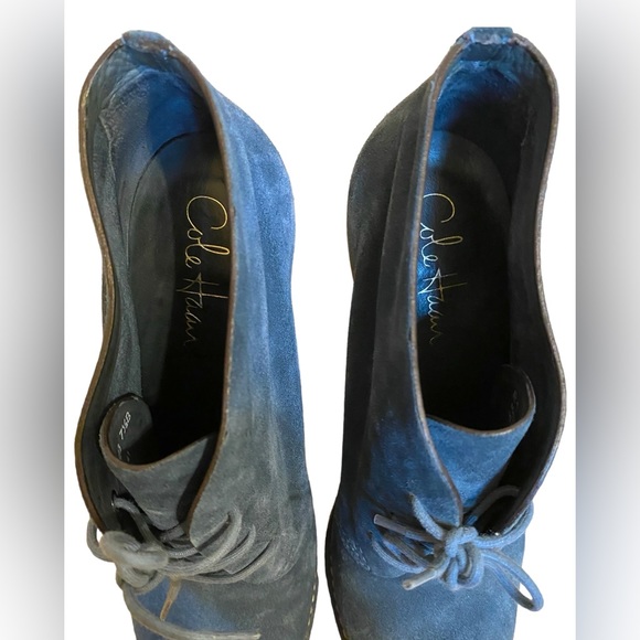 Blue suede Cole Haan booties - Picture 3 of 5